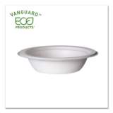 Eco-Products Vanguard Renewable and Compostable Sugarcane Bowls, 12 oz, White, 1,000/Carton (EPBL12NFA)