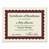 Great Papers! Metallic Border Certificates, 11 x 8.5, Ivory/Red with Red Border, 100/Pack (934100)