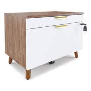 Union & Scale MidMod Lateral File Cabinet, 29.4 x 18.8 x 21.1, White/Espresso (56967)