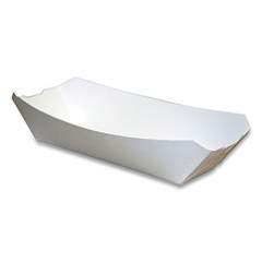 Pactiv Evergreen Paperboard Food Trays, #12 Beers Tray, 6 x 4 x 1.5, White, 300/Carton (23863)