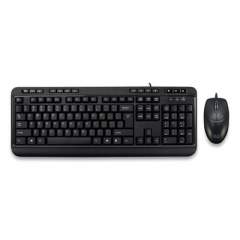 Adesso AKB-132CB ANTIMICROBIAL MULTIMEDIA DESKTOP KEYBOARD AND MOUSE, USB, BLACK
