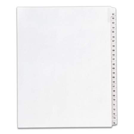 Avery Preprinted Legal Exhibit Side Tab Index Dividers, Allstate Style, 25-Tab, 51 to 75, 11 x 8.5, White, 1 Set, (1703) (01703)