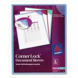 Avery Corner Lock Document Sleeves, Letter Size, Assorted Colors, 6/Pack (72262)