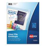Avery Vinyl File Envelope, Letter Size, Clear (72053)