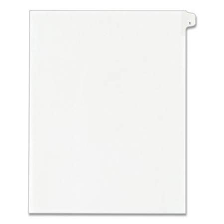 Avery Preprinted Legal Exhibit Side Tab Index Dividers, Allstate Style, 10-Tab, 1, 11 x 8.5, White, 25/Pack (82199)