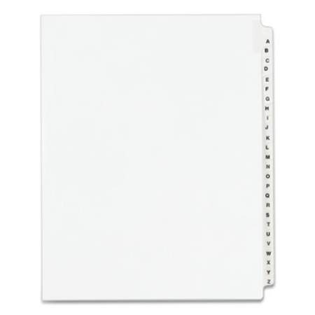 Preprinted Legal Exhibit Side Tab Index Dividers, Avery Style, 26-Tab, A to Z, 11 x 8.5, White, 1 Set, (1400) (01400)