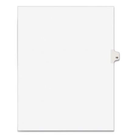 Preprinted Legal Exhibit Side Tab Index Dividers, Avery Style, 10-Tab, 10, 11 x 8.5, White, 25/Pack (11920)