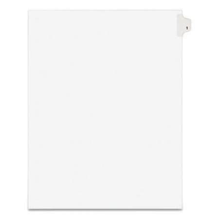Preprinted Legal Exhibit Side Tab Index Dividers, Avery Style, 10-Tab, 1, 11 x 8.5, White, 25/Pack (11911)
