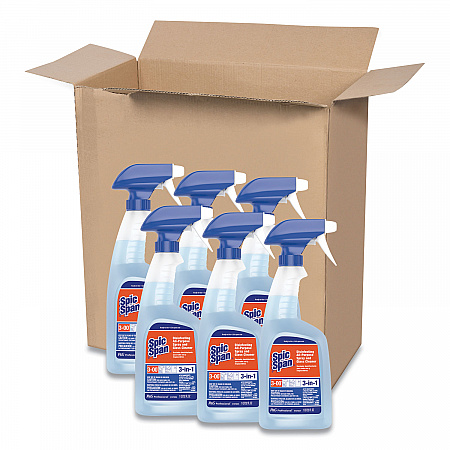 Disinfecting All-Purpose Spray and Glass Cleaner, Fresh Scent, 32 oz Spray Bottle, 6/Carton (75353)