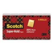 Scotch Super-Hold Tape Refill, 1" Core, 0.75" x 27.77 yds, Transparent, 6/Pack (700K6)