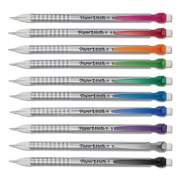 Paper Mate Write Bros Mechanical Pencil, 0.5 mm, HB (#2), Black Lead, Silver Barrel with Assorted Clip Colors, 24/Pack (2096303)