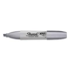 Sharpie Metallic Chisel Tip Permanent Marker, Medium Chisel Tip, Silver, Dozen (2089638)