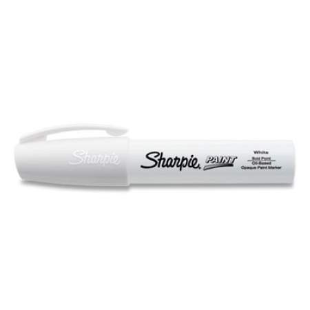 Sharpie Permanent Paint Marker, Extra-Broad Chisel Tip, White, 6/Pack (2107622)