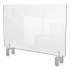 Ghent Clear Partition Extender with Attached Clamp, 36 x 3.88 x 30, Thermoplastic Sheeting (PEC3036A)