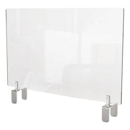 Ghent Clear Partition Extender with Attached Clamp, 36 x 3.88 x 24, Thermoplastic Sheeting (PEC2436A)