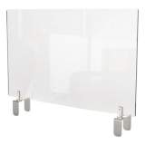 Ghent Clear Partition Extender with Attached Clamp, 29 x 3.88 x 24, Thermoplastic Sheeting (PEC2429A)