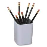 Advantus Fusion Pencil Cup, 3 x 3 x 4, White/Gray (2432541)