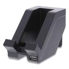 Bostitch Konnect Plastic Phone Dock with USB Port, For Use with Phones and Tablets, 3 x 3.5 x 5, Black (24340006)