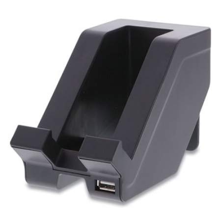 Bostitch Konnect Plastic Phone Dock with USB Port, For Use with Phones and Tablets, 3 x 3.5 x 5, Black (KTPHONEBLK)