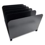 Huron Steel Vertical File Organizer, 5 Sections, Letter Size Files, 11 x 12.5 x 7.75, Black (HASZ0145)