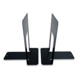 Huron Steel Bookends, Contemporary Style, 6 x 8 x 9.25, Black (24431382)