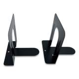 Huron Steel Bookends, Contemporary Style, 4.75 x 4.75 x 4.75, Black (24431403)