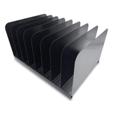 Huron Steel Vertical File Organizer, 8 Sections, Letter Size Files, 11 x 15 x 7.75, Black (HASZ0146)
