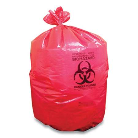 Coastwide Professional Biohazard Can Liners, 45 gal, 40 x 46, Red, 200/Carton (342597)