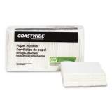 Coastwide Professional Eco-ID Recycled Luncheon Napkins, 1-Ply, 11.5 x 12.5, White, 400/Pack (887844)