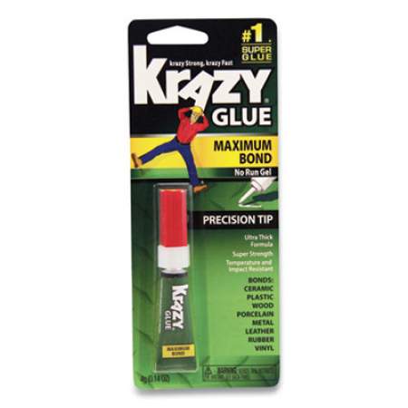 Maximum Bond Krazy Glue, Precision Tip, 0.14 oz, Dries Clear (391623)
