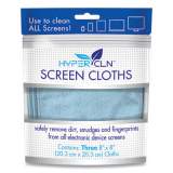 Falcon Safety Products HYPERCLN Screen Cloths, 8 x 8, Blue, 3/Pack (24411736)