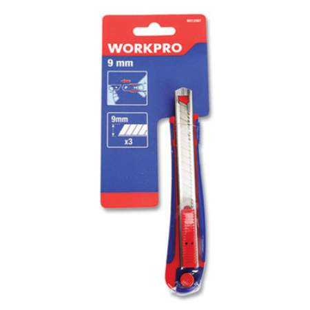 Workpro Plastic Snap-Off Knife, 9 mm, 3 Self-Loading Blades (W012007WE)