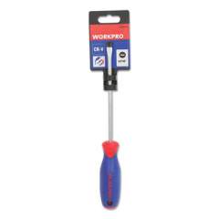 Workpro Straight-Handle Cushion-Grip Screwdriver, 1/4" Slotted Tip, 6" Shaft (24394485)