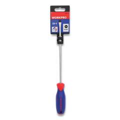 Workpro Straight-Handle Cushion-Grip Screwdriver, 1/4" Slotted Tip, 8" Shaft (24394561)