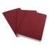 Moleskine Cahier Journal, 1 Subject, Narrow Rule, Cranberry Red Cover, 8.25 x 5, 80 Sheets, 3/Pack (931014)