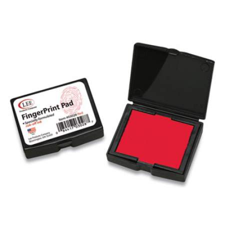 LEE Inkless Fingerprint Pad, 2.25 x 1.75, Red (03028)