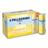 S. Pellegrino Essenza Flavored Mineral Water, Lemon and Lemon Zest, 11.15 oz Can, 8/Pack (24396914)