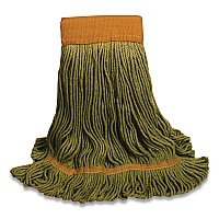 1200 Series Mop Head, PET, Large, 5" Headband, Green (1200LGR)