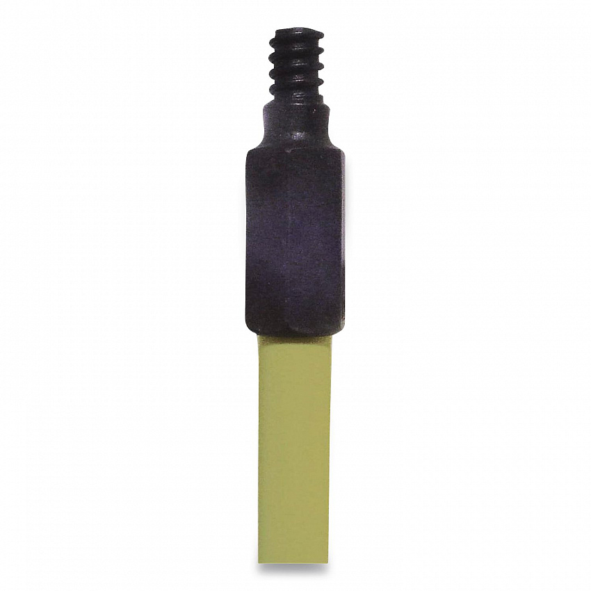 Broom Handle with Nylon Thread, 60", Yellow (HFY)