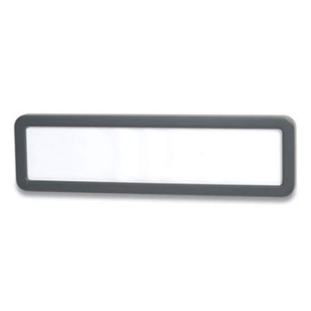 Officemate Verticalmate Plastic Name Plate, 9.25 x 0.88  x 2.63, Gray (24394109)