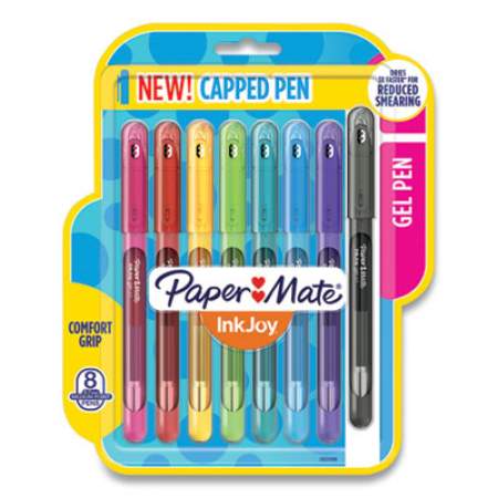 Paper Mate InkJoy Gel Pen, Stick, Medium 0.7 mm, Assorted Ink and Barrel Colors, 8/Pack (2831877)