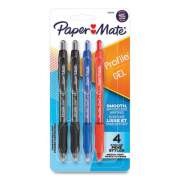 Paper Mate Profile Gel Pen, Retractable, Medium 0.7 mm, Assorted Ink and Barrel Colors, 4/Pack (2095469)