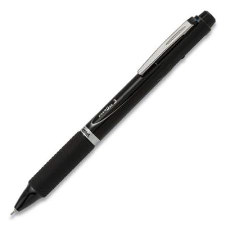 Pentel EnerGel 3 Multi-Color Gel Pen, Retractable, Fine 0.5 mm, Black/Blue/Red Ink, Black Barrel (2722586)