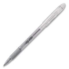 Pentel Sparkle Pop Metallic Gel Pen, Stick, Bold 1 mm, Silver Ink, Clear Barrel (2735831)