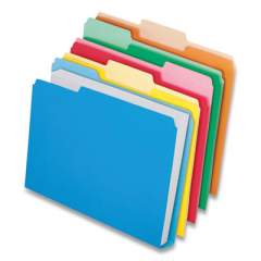 Pendaflex Double Stuff File Folders, 1/3-Cut Tabs, Letter Size, Assorted, 24/Pack (444176)
