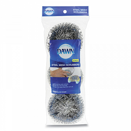 Ultra Steel Scrubbers, Gray/Silver, 3/Pack (437777)