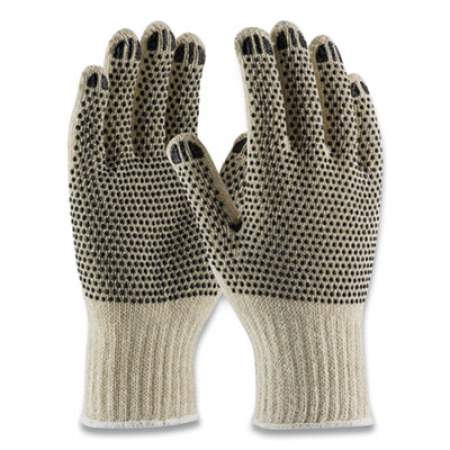 PIP PVC-Dotted Cotton/Polyester Work Gloves, Small, Gray/Black, 12 Pairs (177103)