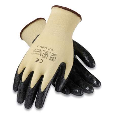 G-Tek KEV Seamless Knit Kevlar Gloves, Medium, Yellow/Black, 12 Pairs (09K1450M)