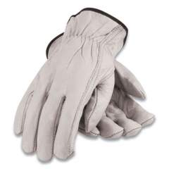 PIP Economy Grade Top-Grain Cowhide Leather Work Gloves, X-Large, Tan (179724)