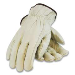 PIP Economy Grade Top-Grain Cowhide Leather Drivers Gloves, Small, Tan (179726)